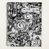 Zwart-wit geometrische kunst 3 planner (Voorkant)