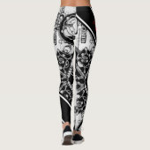Zwart-wit geometrische kunst 4 leggings (Achterkant)