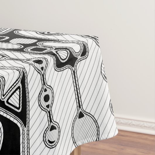 Zwart-wit geometrische kunst 4 tafelkleed (Voorbeeld)