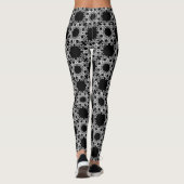 Zwart-wit geometrische Leggings van Joya Eve (Achterkant)