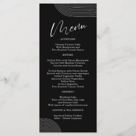 Zwart-wit Geometrische lijn Art Eenvoudig menu