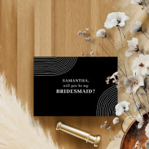 Zwart Wit Geometrische lijn kunst Wees mijn bruids