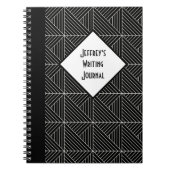  zwart-wit geometrische notitieboek (Voorkant)