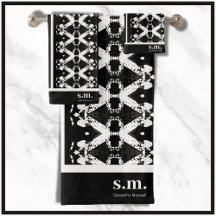 Zwart-wit Geometrische Tribal Stripe Print