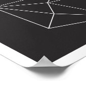 Zwart-wit Geometrische vorm Poster 1 (Hoek)