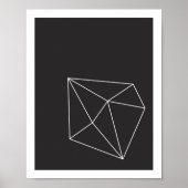 Zwart-wit Geometrische vorm Poster 1 (Voorkant)