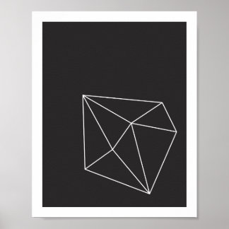 Zwart-wit Geometrische vorm Poster 1