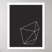 Zwart-wit Geometrische vorm Poster 2 (Voorkant)