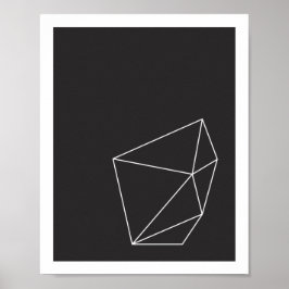 Zwart-wit Geometrische vorm Poster 2