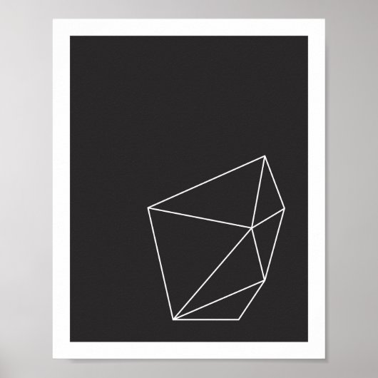 Zwart-wit Geometrische vorm Poster 2 (Voorkant)