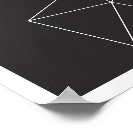 Zwart-wit Geometrische vorm Poster 2 (Hoek)