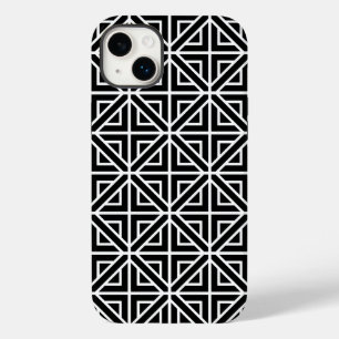 Zwart-wit geometrische vormen Case-Mate iPhone 14 plus hoesje