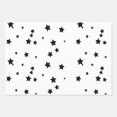 Zwart-wit geometrische vormen inpakpapier vel (Voorkant)