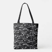 Zwart-wit geometrische vormen tote bag (Achterkant)