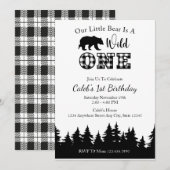 Zwart-wit gepantserd lichtcontact 1e verjaardag kaart (Voorkant / Achterkant)