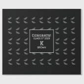 Zwart-wit gepersonaliseerd inpakpapier (Vlak)