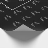 Zwart-wit gepersonaliseerd inpakpapier (Hoek)