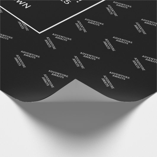 Zwart-wit gepersonaliseerd inpakpapier (Hoek)