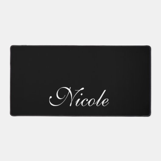 Zwart-wit Gepersonaliseerd Naam Bureaumat (Voorkant)