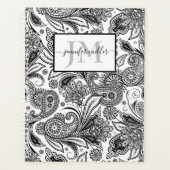 Zwart-wit, gepersonaliseerd planner (Voorkant)