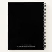 Zwart Wit Gepersonaliseerd Script Naam Schetsboek Notitieboek (Achterkant)