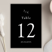 Zwart & Wit Gepersonaliseerd Tafelnummer voor de B