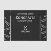 Zwart-wit gepersonaliseerd tissuepapier (Voorkant)