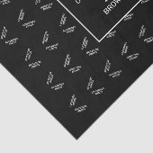 Zwart-wit gepersonaliseerd tissuepapier (Detail)