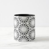 Zwart-wit gepersonaliseerde Abstracte geometrische Mok (Midden)