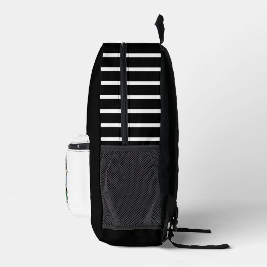 Zwart-wit gepersonaliseerde Lemurs rugzak (Rechts)