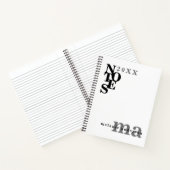 Zwart-wit Gepersonaliseerde Moderne Minimalist Notitieboek (Binnen)