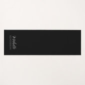 Zwart-Wit Gepersonaliseerde Monogramnaam Yogamat (Voorkant (horizontaal))