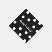 Zwart-wit gepersonaliseerde verjaardag servet (Hoek)