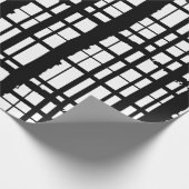 Zwart-wit geplakt 2-omslagpapier cadeaupapier (Hoek)