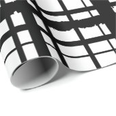 Zwart-wit geplakt 2-omslagpapier cadeaupapier (Rol Hoek)