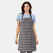 Zwart-wit geplakt Apron Schort (Gedragen)