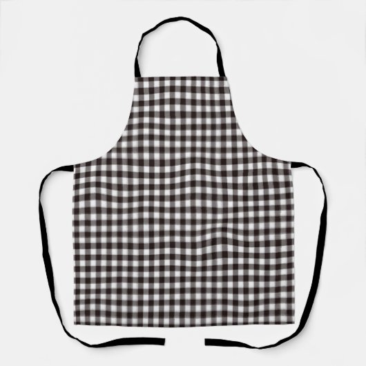Zwart-wit geplakt Apron Schort (Voorkant)