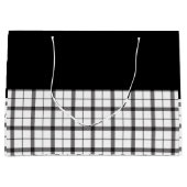 Zwart, wit, geplakt, Classy, Chic, modern, stijlvo Groot Cadeauzakje (Voorkant)