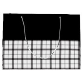 Zwart, wit, geplakt, Classy, Chic, modern, stijlvo Groot Cadeauzakje (Achterkant)