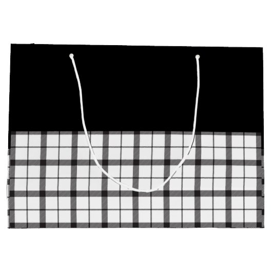 Zwart, wit, geplakt, Classy, Chic, modern, stijlvo Groot Cadeauzakje (Achterkant)