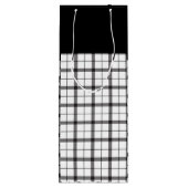 Zwart, wit, geplakt, Classy, Chic, modern, stijlvo Wijn Cadeautas (Achterkant)