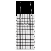 Zwart, wit, geplakt, Classy, Chic, modern, stijlvo Wijn Cadeautas (Voorkant)