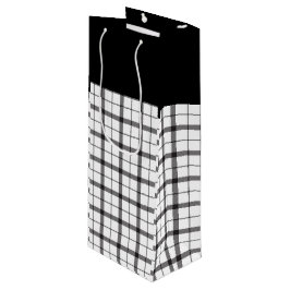 Zwart, wit, geplakt, Classy, Chic, modern, stijlvo Wijn Cadeautas