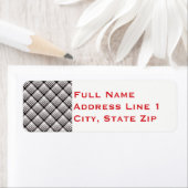 Zwart wit geplakt signaal Retouradres label (Insitu)