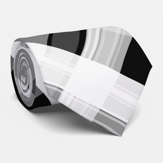 Zwart-wit geplakt Stropdas (Opgerold)