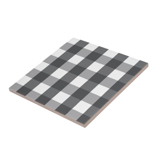 Zwart-wit geplakt tegeltje (Zijkant)