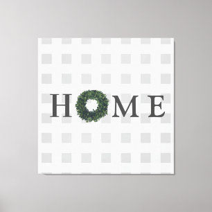 Zwart-wit geplakt Typografie Farmhouse Decor Canvas Afdruk