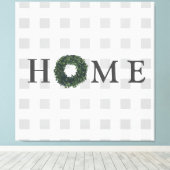 Zwart-wit geplakt Typografie Farmhouse Decor Canvas Afdruk (Insitu (Houten vloer))