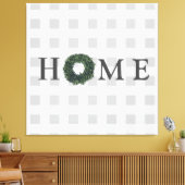 Zwart-wit geplakt Typografie Farmhouse Decor Canvas Afdruk (Insitu (Woonkamer))