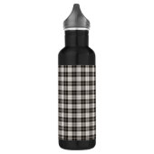 Zwart-wit geplakt zwart waterfles (Links)